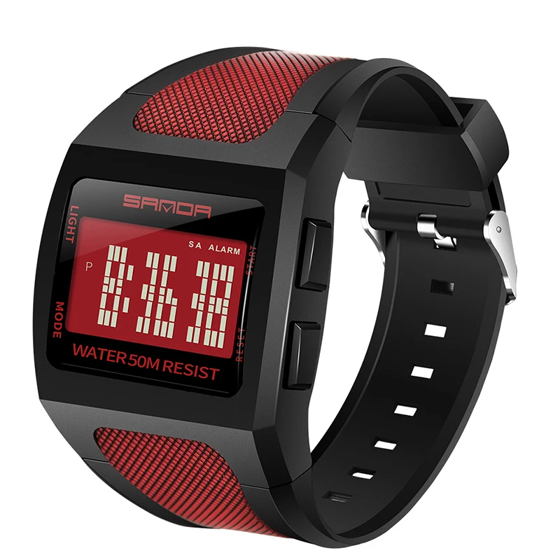 

SANDA Brand Sport Luxury Men Relogio Masculino LED Digital Diving Swimming Reloj Hombre Acrylic Mirror Sumergible Wristwatch