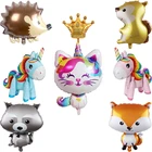 Милая мультяшная кошка Ежик оформление дня рождения украшение детская тематическая вечеринка надувная игрушка подарок для будущей мамы