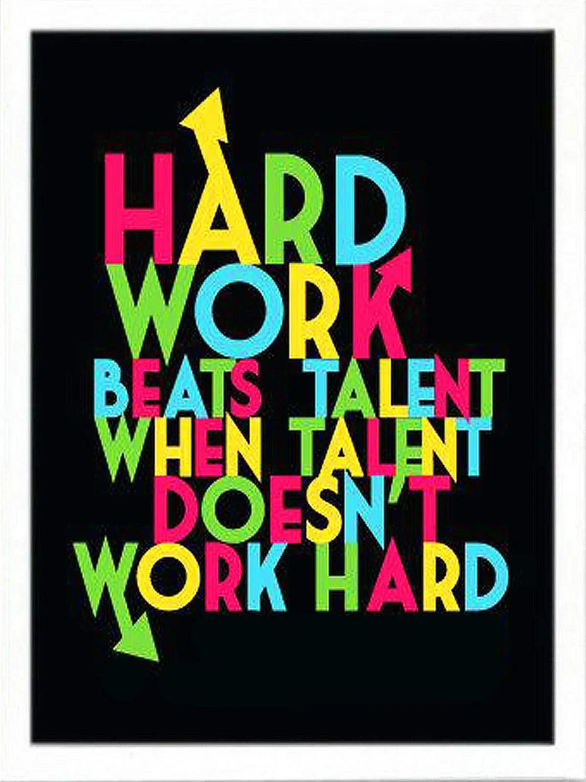 

WANLN Hard Work Metal Tin Sign Home Garage Bar Supplies Lightweight and Interesting Outdoor Decoration 12 X 8 Inch