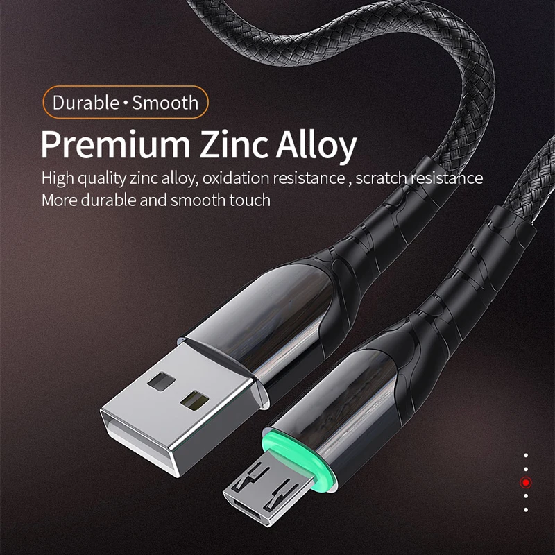 

LED Micro USB Cable 3A Fast Charging for Samsung J7 Redmi Note 5 Pro LG Android Mobile Phone USB Micro Cable Charger Data Cords