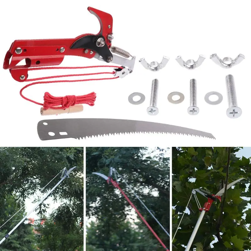 

Garden Trimmer Tool With Rope High-Altitude Extension Lopper Branch Scissors Extendable Fruit Tree Pruning Saw Cutter