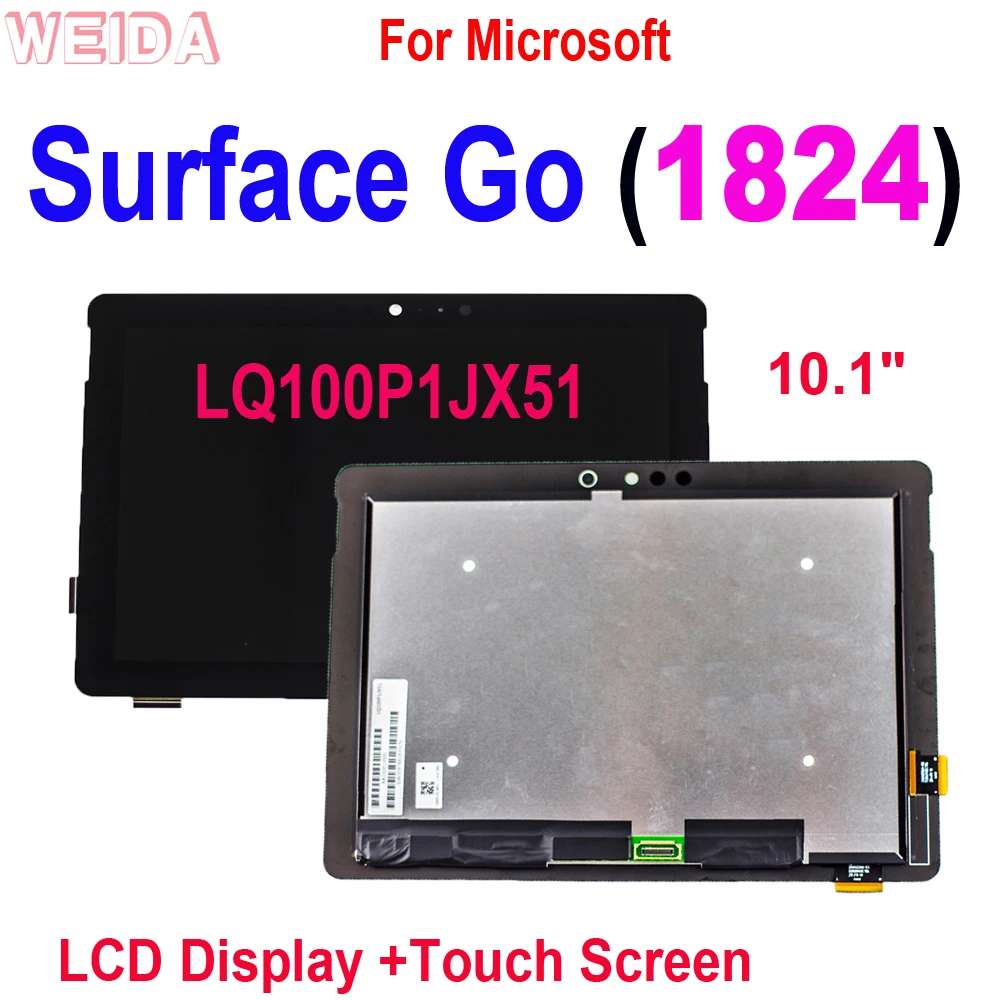 

ЖК-дисплей 10,1 дюйма AAA + для Microsoft Surface Go 1824, ЖК-дисплей, сенсорный экран, дигитайзер, стекло в сборе для Surface Go LCD LQ100P1JX51