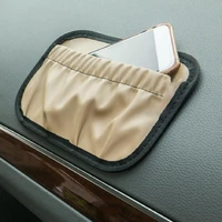 car storage bag paste multifunctional organizers faux leather door stick pockets for auto seats automobiles stowing tidying