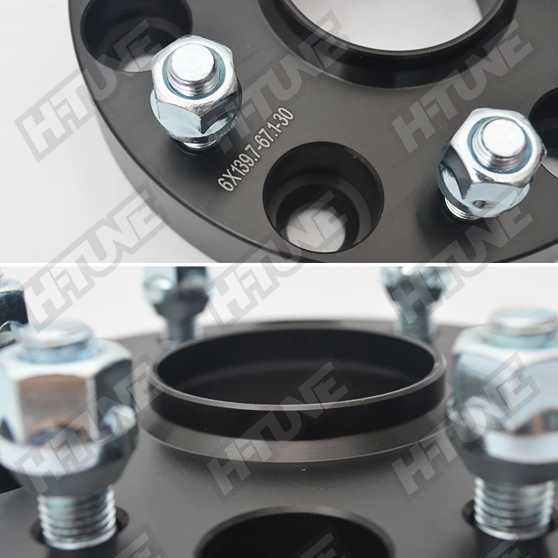 

H-TUNE 4pcs Forged Aluminum Hub Centric 6x5.5" 67.1CB 30mm Wheel Spacers Adapters for Pajero,Montero,Triton Challenger06-16