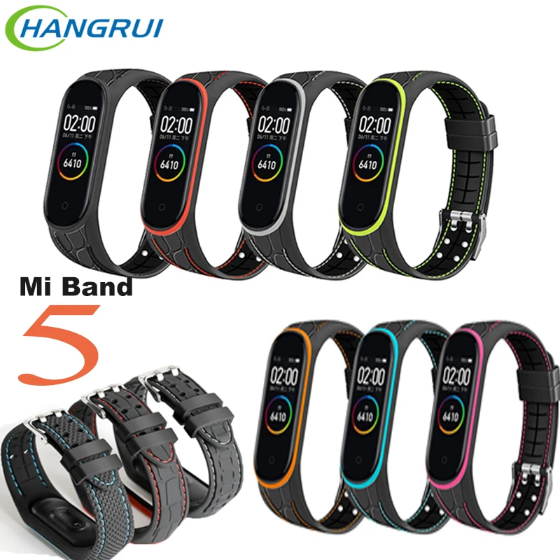 Спортивный силиконовый ремешок для браслета Mi Band 4 на запястье Xiaomi 3 ремешка