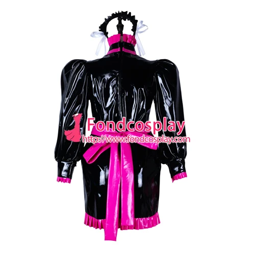 

Sissy maid pvc dress lockable Uniform cosplay costume Tailor-made[G2353]