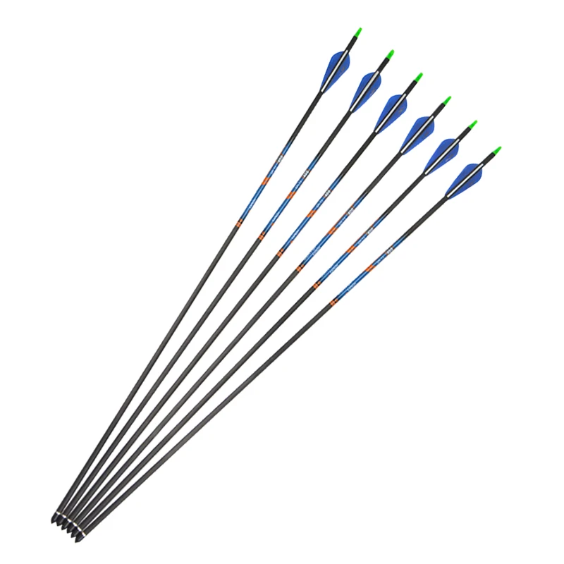 Стрелы из чистого углеродного волокна SHARROW 12 шт. стрелы для охоты 31 дюйм стрельбы