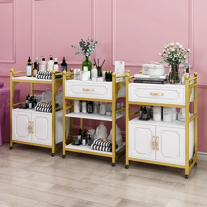 Beste Beauty Auto Mobiele Plastic Opbergkast Multifunctionele Toolcart Speciale Nail Rack Voor Schoonheidssalon Plank Organisator