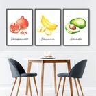 картина декор на стену декор Пасторальный кухонный Настенный декор, холст, живопись, настенный художественный принт, постер с фруктами, набор, эстетические декоративные картины для декора гостиной