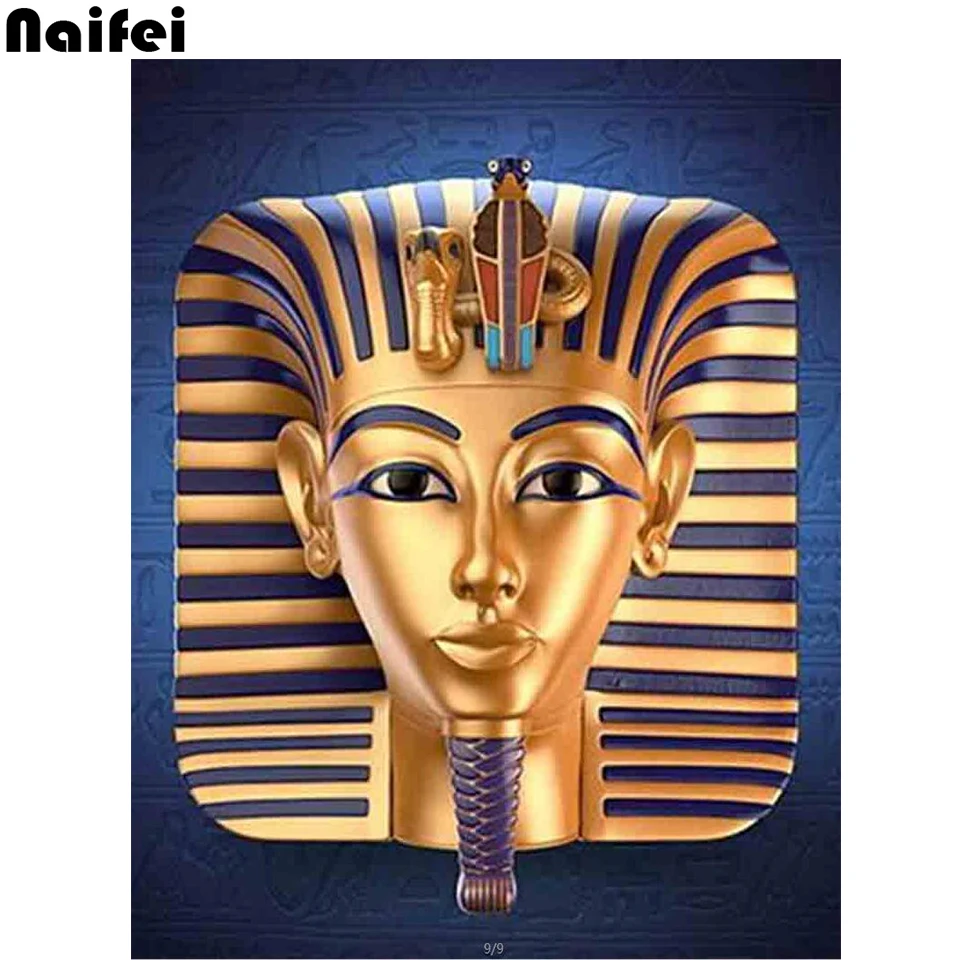 Полная Алмазная вышивка египетская королева мозаика 5D алмазная живопись ретро