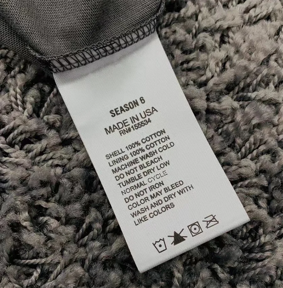 

New Kanye Season 6 T-shirt Men Women 1:1 High-quality Oversize Loose Short-sleeved T-shirts Unisex Tee Clothing