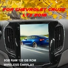 Автомобильный мультимедийный плеер, 8 ГБ + 128 ГБ, Android 11, GPS для Chevrolet Cruze LTZ 2018 tesla style 10,4 дюймов Carplay 2Din, навигация, стерео