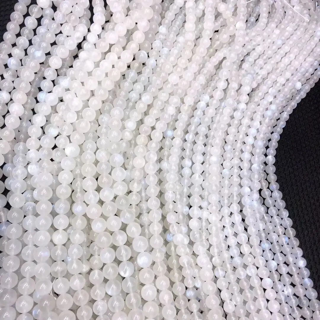 Модные бусины из натурального камня 4 5 6 7 8 мм круглые синие Бусины лунного для