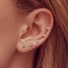 2021 летнее Новое поступление Brinco милые ювелирные изделия нежные девушки женские серьги-гвоздики маленькие кубические цветы 925 пробы маленькие серьга в стиле минимализм