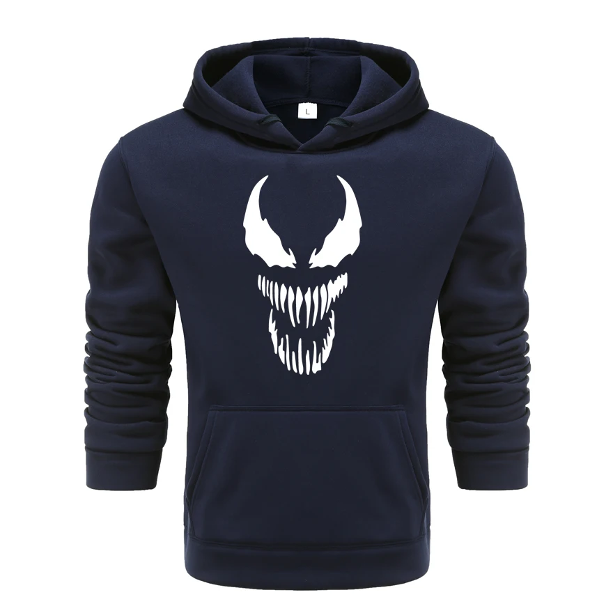 Мужская толстовка с капюшоном Super Hero Venom стильная в стиле хип хоп весна