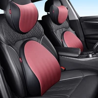 kkysyelva memory foam lumbar support cushion for car and headrest neck pillow kit interior accessories