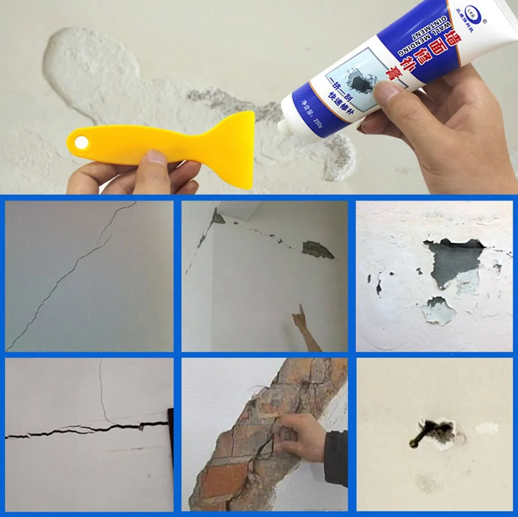 

Wall Ointment wall shedding repair Magic White Latex Paint Wall Repair Cream Wall Cracks Repair Ointment Waterproof *