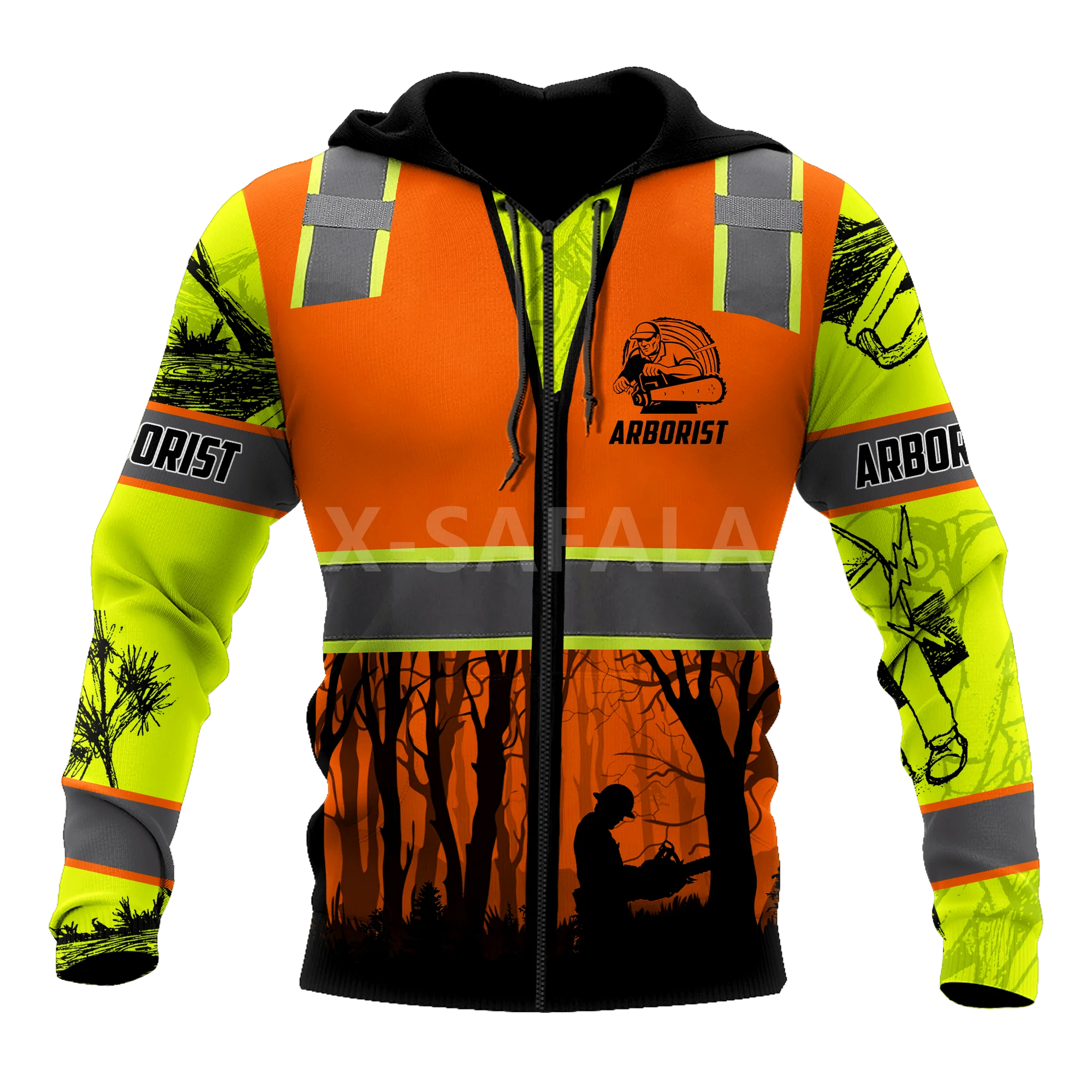 Худи Arborist Lumberjack с 3D принтом весна-осень мужская и женская верхняя одежда в стиле