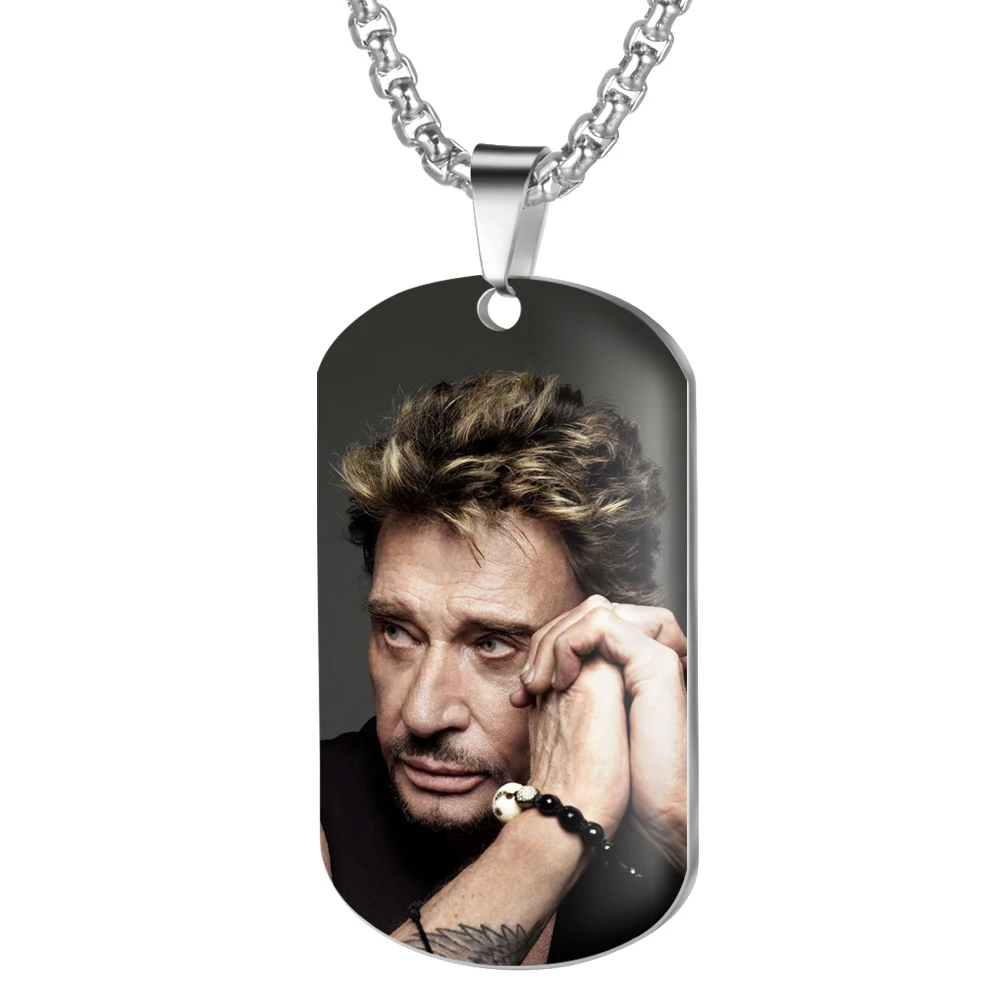 Ожерелье с подвеской от Jonny Hallyday, персонализированное цветное фото ожерелье s для женщин и мужчин, ювелирные изделия из нержавеющей стали