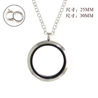 1pc stainless steel round magnetic glass screw lockets jewelry keepsake necklace memorial jewelry urn necklace