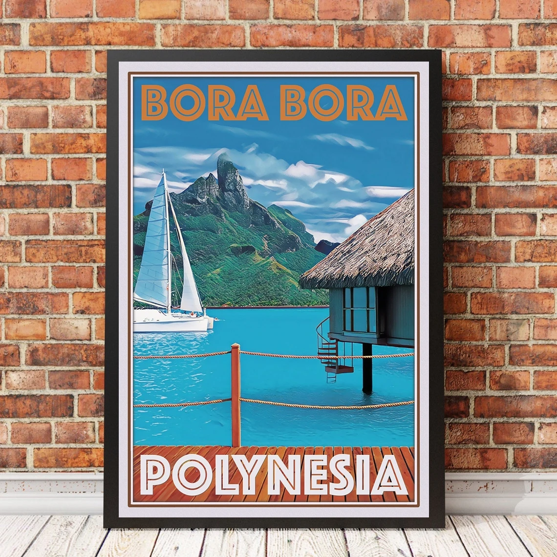 

Винтажный дорожный постер или холст в стиле ретро-бора, Полинезия, живопись для украшения дома (без рамки)