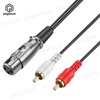 redwhite dual 2 rca male to xlr 3pin male female stereo audio speaker amp y cable 15cm 1 5 meters 3m