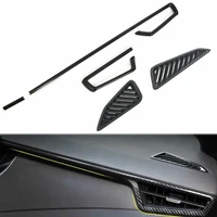 5pcs carbon fiber style car air vent outlet cover trim for toyota new corolla 2020