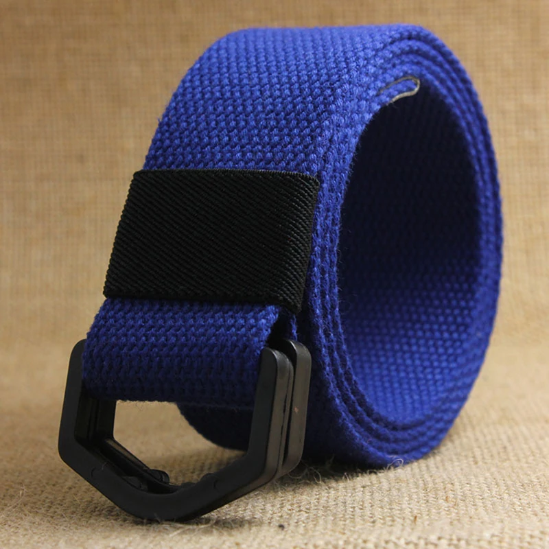

New Men Women Waist Belt Hot Sale Canvas Nylon Fashion Adjustable Solid Unisex Casual Trouser Jeans Buckle Waistband