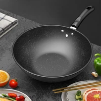 28cm30cm non stick frying pan iron wok cooking pots medical stone cauldron skillet induction cooker cookware kitchen tools