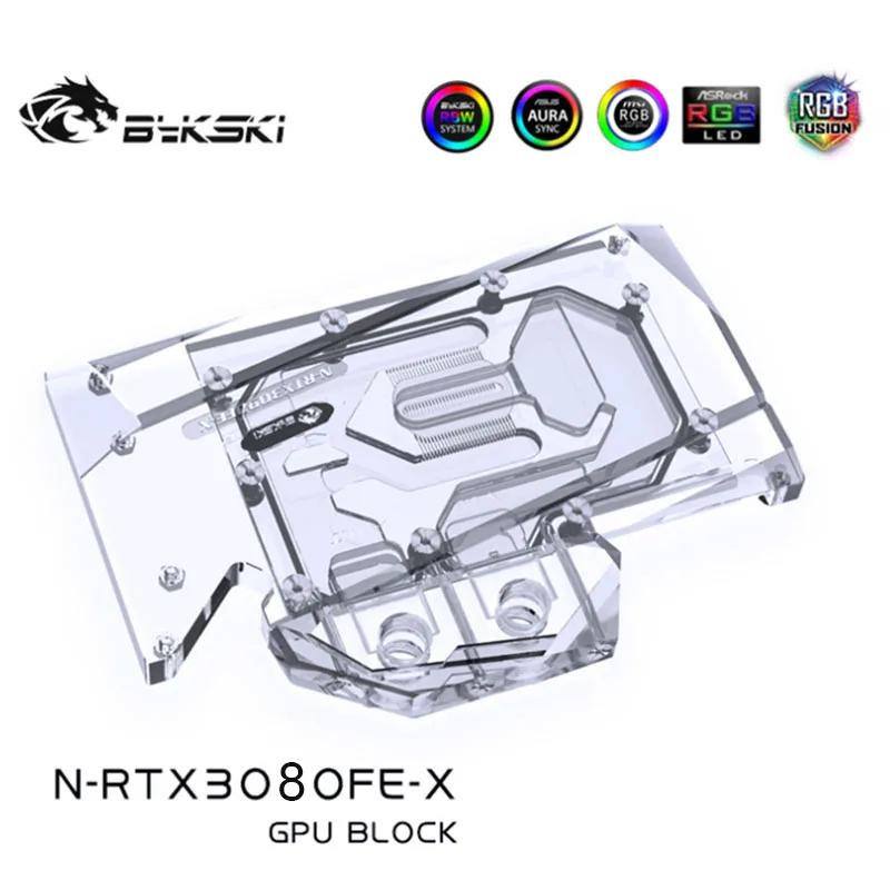 Bykski Water Block use for NVIIDIA RTX 3080 / 3080TI Founder Edition Original Version GPU Card Copper Radiator instock | Компьютеры и