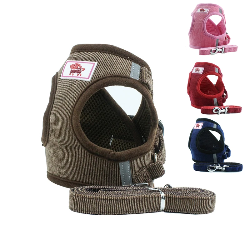 

All Seasons Pet Harness Chest Strap Leashes Collars New Relief Design for Pomeranian French Bulldog Small and Medium-sized Dog