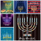 Laeacco счастливый hanukka Rosh Hashanah фоны для фотографии черные полосы подсвечник еврейский новогодний фон для фотосъемки