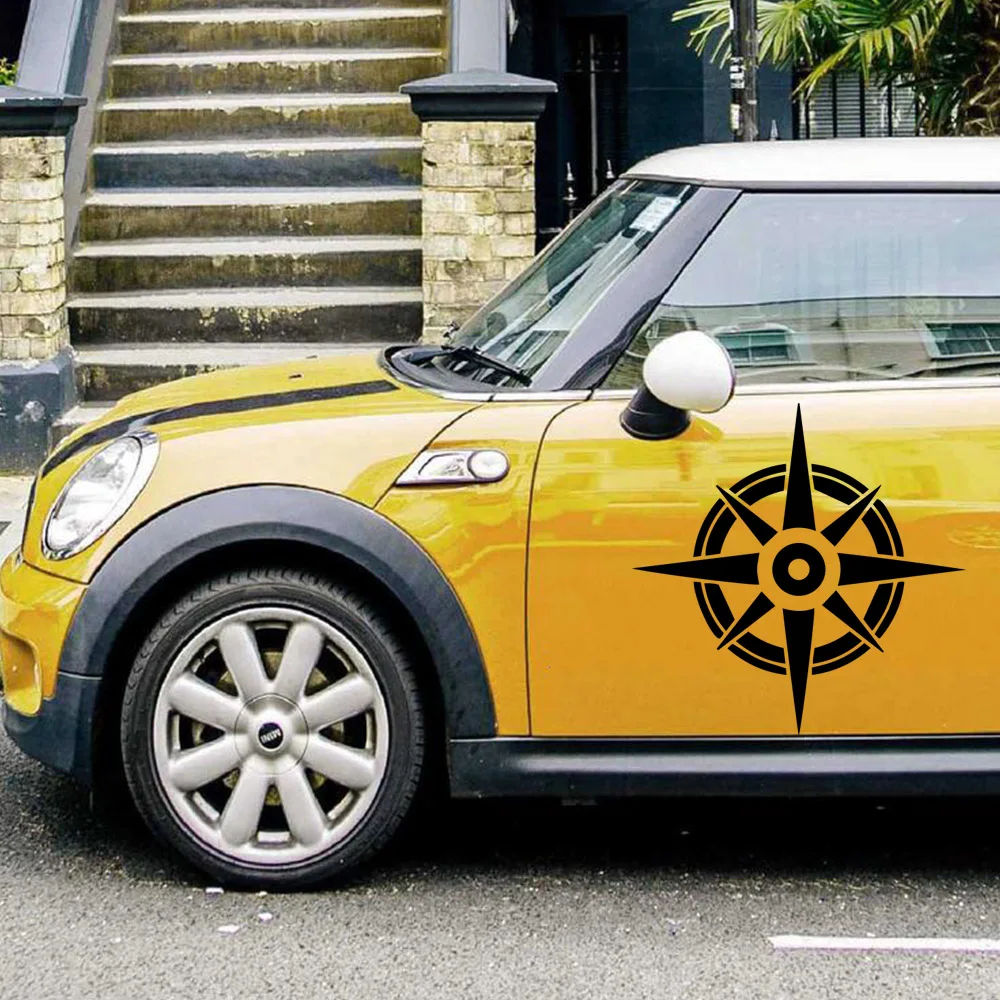 

Car Door Compass Car Decal Vinyl Car Styling Decal Sticker Art Design Pattern Car Accessories For Windshield
