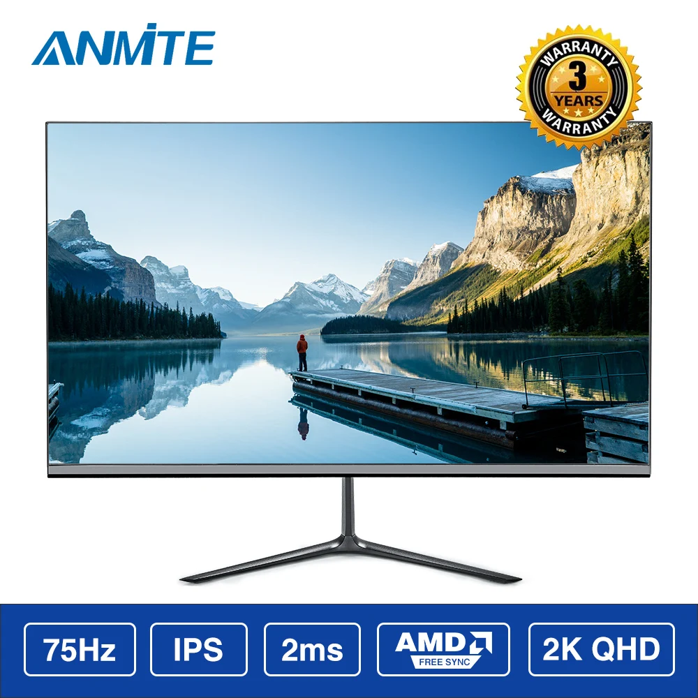 Anmite, 24 дюйма, 2 K, 2560*1440, QHD, тонкий, Ps4, ЖК-монитор для компьютерных игр, Athlete Chicken, Ips экран