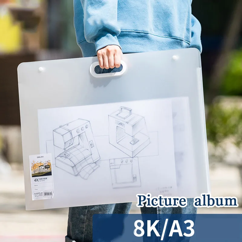 

Picture Handbag 8k Picture Album Collection Book A3 Sketch Painting Collection Folder Information Book Organizing File Book