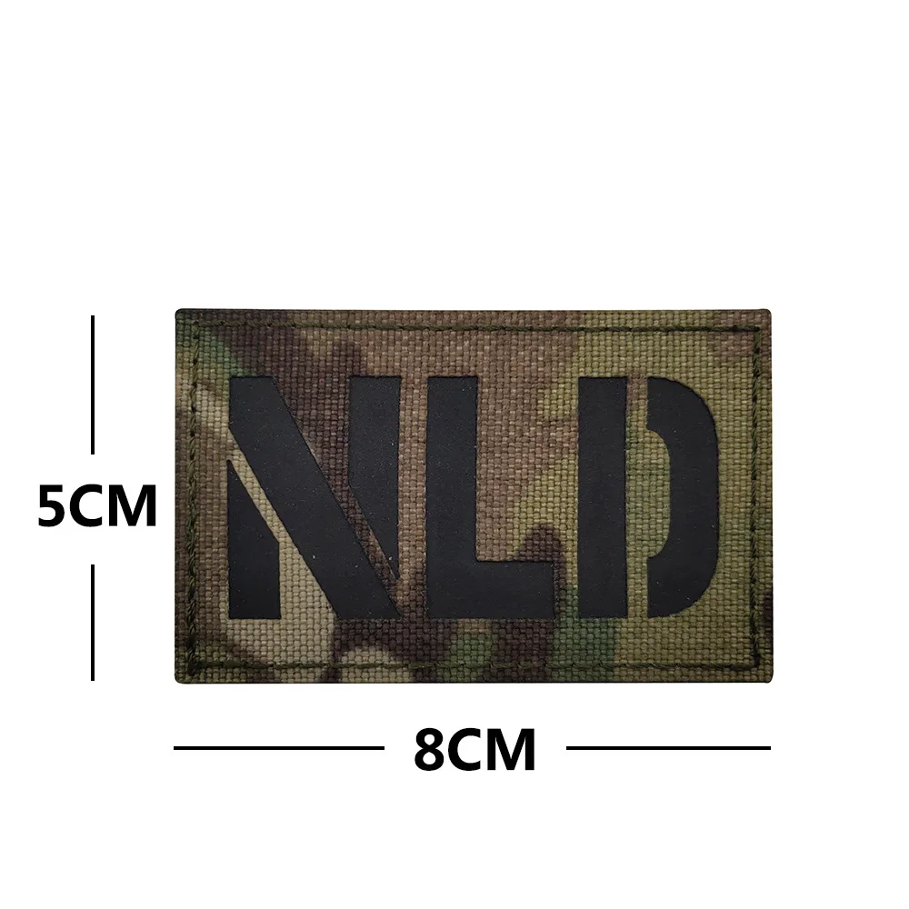 NLD Нидерланды Светоотражающие значки с эмблемой отражающие военные 8*5 см крючок и
