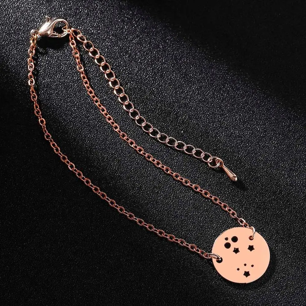 Todorova Chain Link Full Moon Star Bracelets &amp Bangles Jewelry Charm Travel Jewellery Gift Wanderlust Earth Bracelet | Украшения и