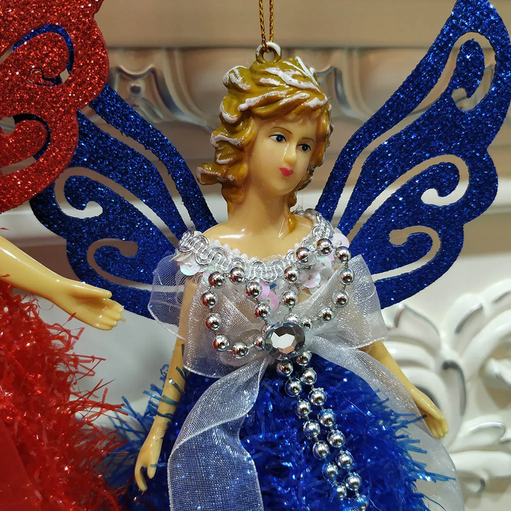 Новогодние Крылья Ангел кукла подвеска Рождественская елка Подвески украшения