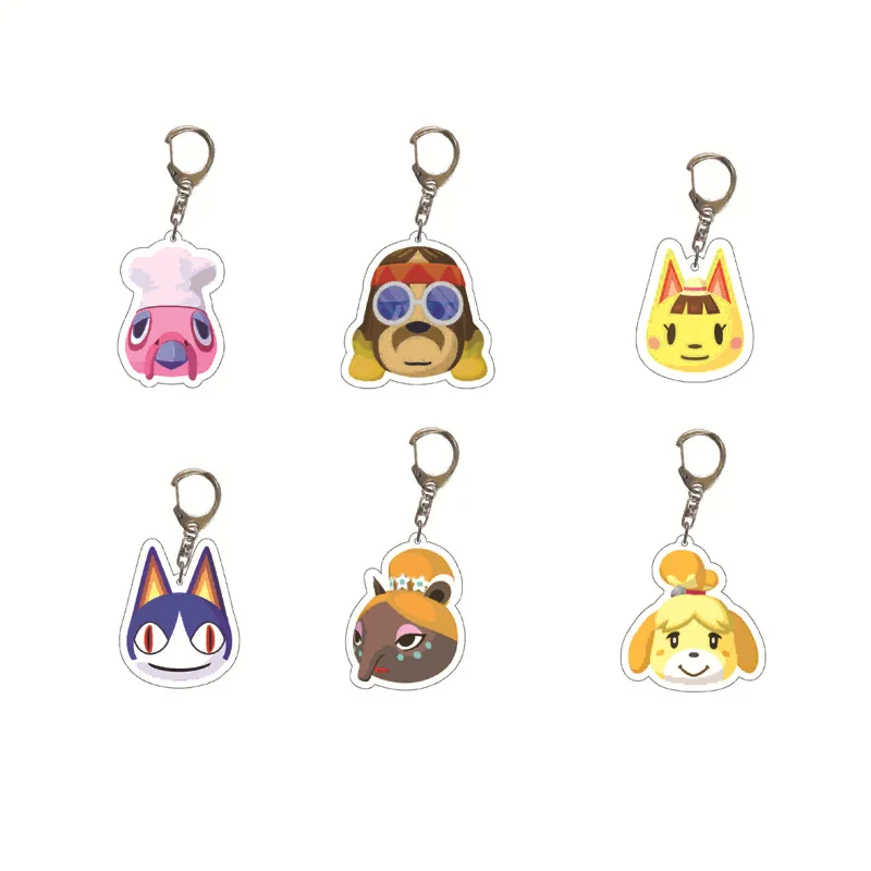 

Acrylic Animal Crossing Keychain Fashion Jewelry Accessories Cute Shaped Pendants Keyring Exquisite Phone Trinket