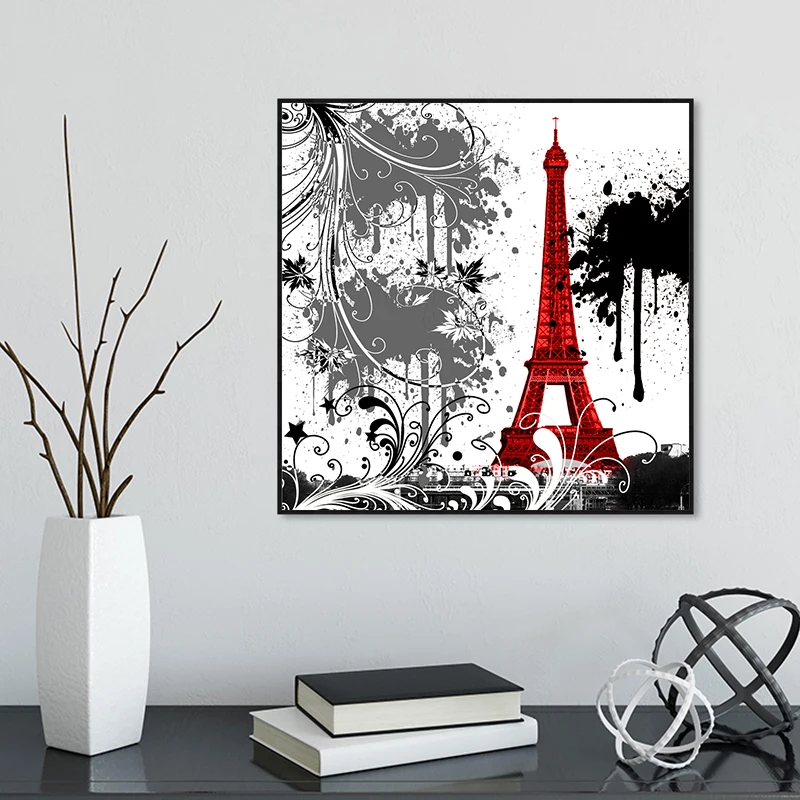 Скандинавский стиль промышленный декор картины красная башня Пейзаж стены