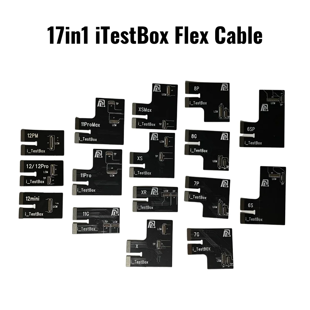 17 in 1 Whole Set Tester Flex Cable for DL S200 iTestBox 12 (6S To Pro Max) | Repair Tool Sets