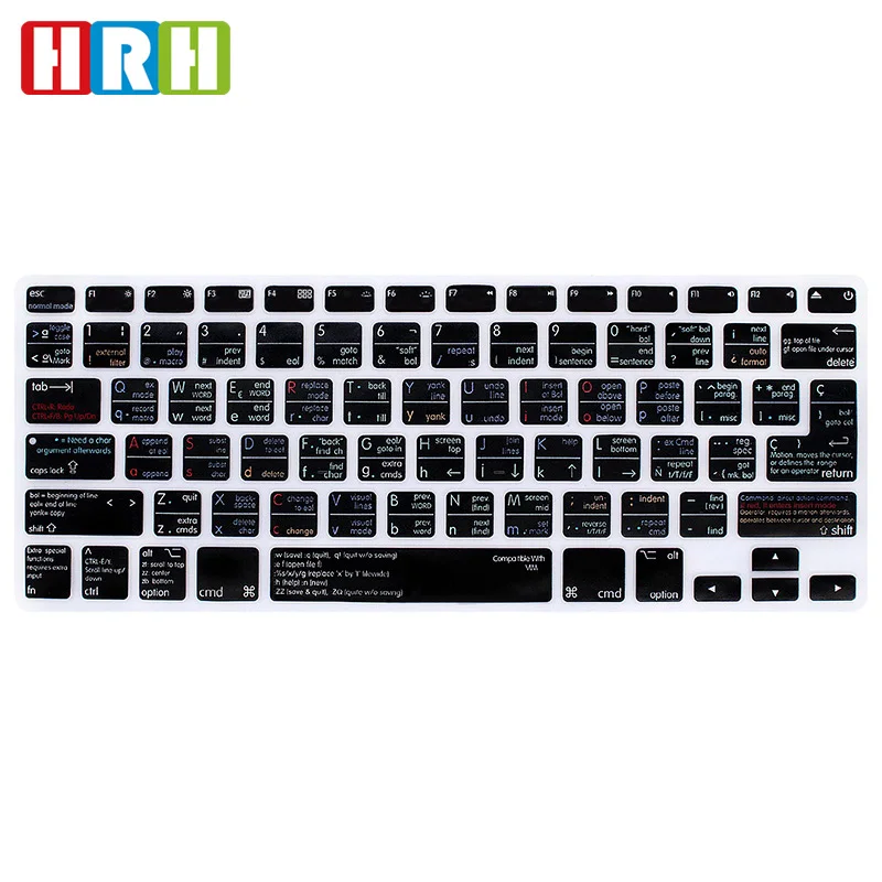 Чехол для клавиатуры HRH VIM/VI Силиконовая Защита с испанской клавиатурой Macbook Air Pro