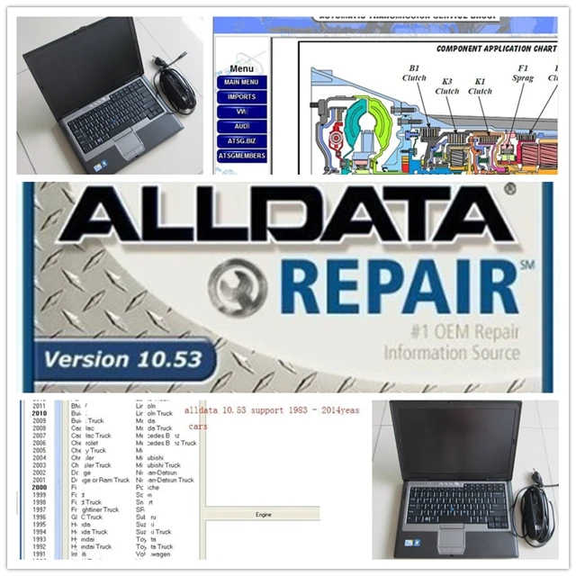 

Dell D630 Secondhand Laptop 4gb RAM with Alldata M..2015 ATSG 3 Software in 1TB HDD Installed Well Computer Ready to Use
