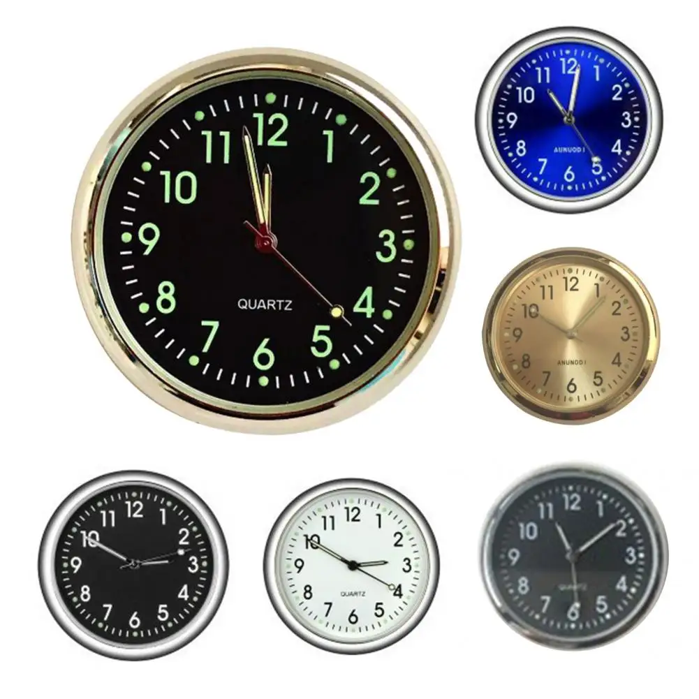 Car Self-adhesive Clock Electonic Interior Ornament Mini Digital Luminous Watch for Vehicle |