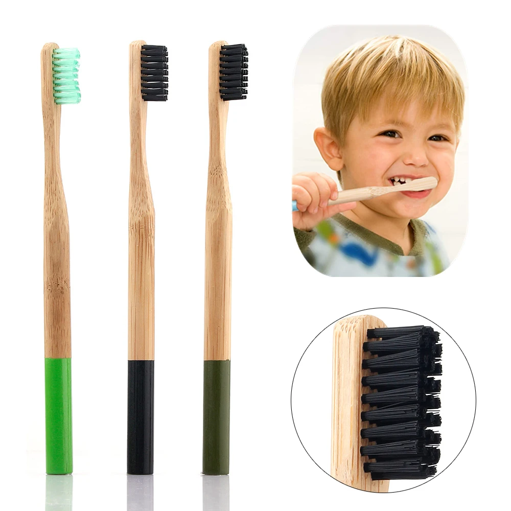 

Bamboo Toothbrush Activated Charcoal Extra-Soft Bristles Teeth Whitening Oral Hygiene Care Cleaning Antibacterial Tooth Brush