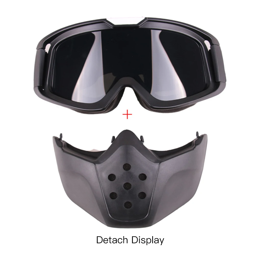 На открытом воздухе линзы мотоциклетные очки маска для мотокросса лица съемный