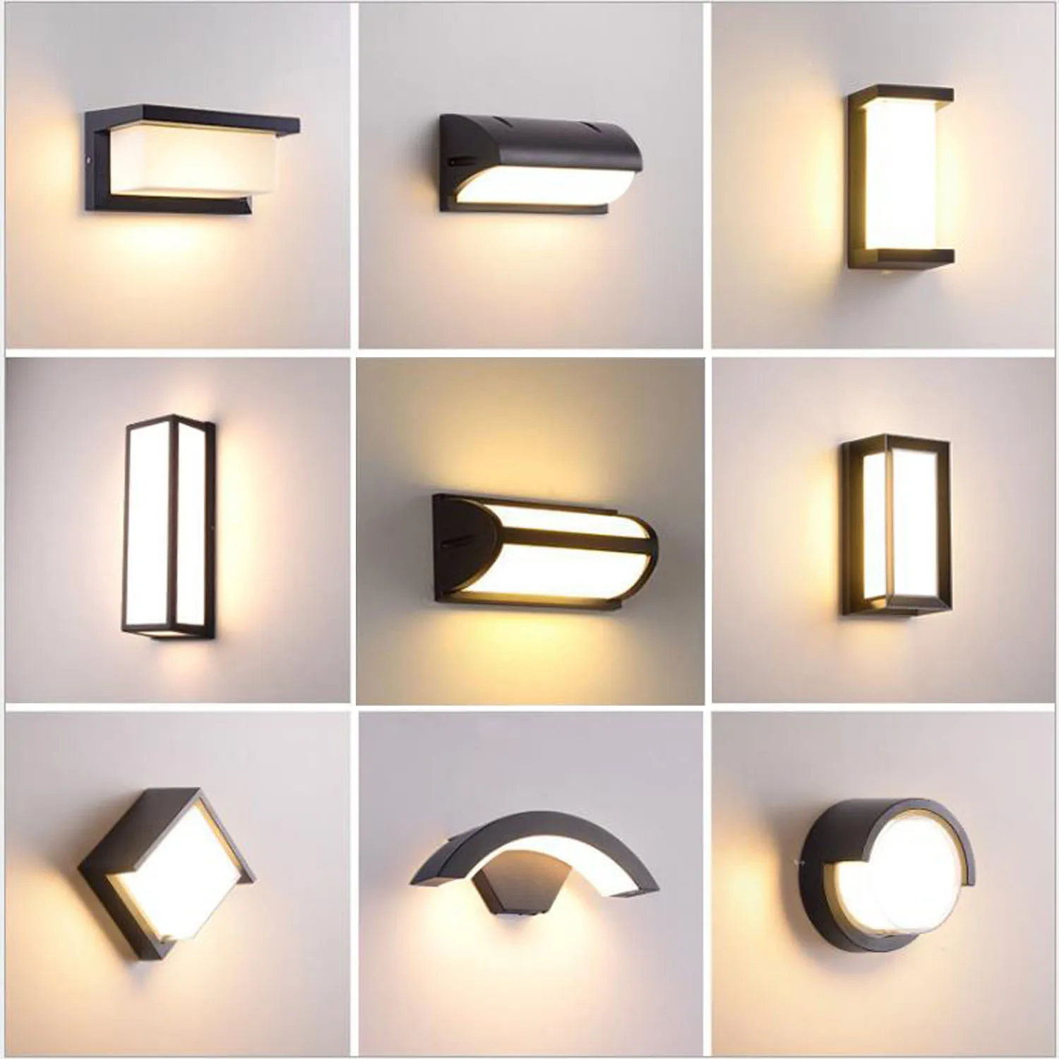 

2021 New Wall Light Up And Down Aluminum Porch Sconces Wall Lighting Waterproof Living Room Exterior Lamps