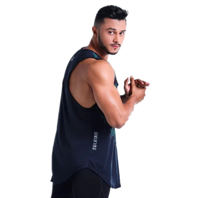 Брендовая одежда для тренажеров майка мужчин спортивная фитнеса жилет