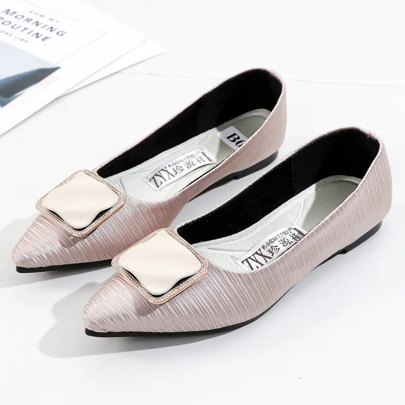 Primavera outono mulher apartamentos sapatos casuais deslizamento