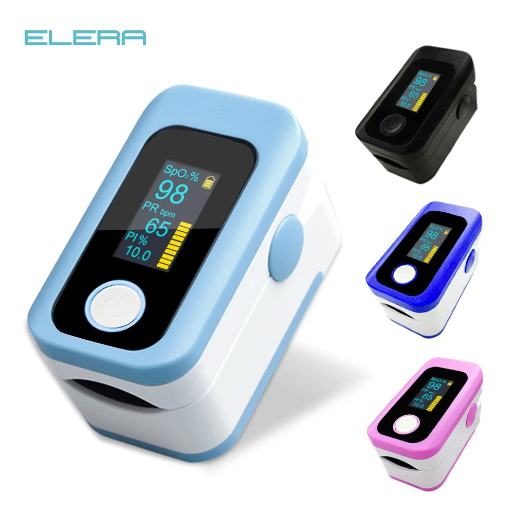 4 цвета! Пульсоксиметр Пальчиковый портативный с OLED-экраном и будильником |